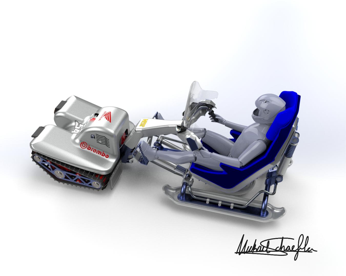 雪地漂移履带车